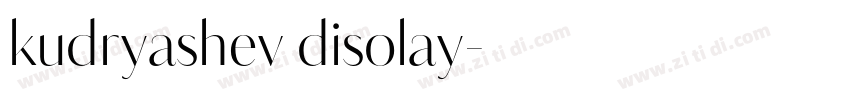 kudryashev disolay字体转换